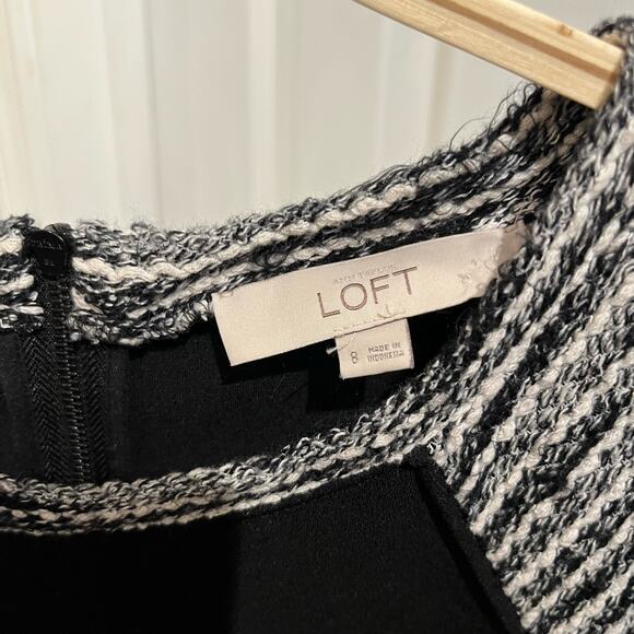 LOFT Women’s Black 3/4 Sleeve Sheath Dress Size 8 - Picture 4 of 8